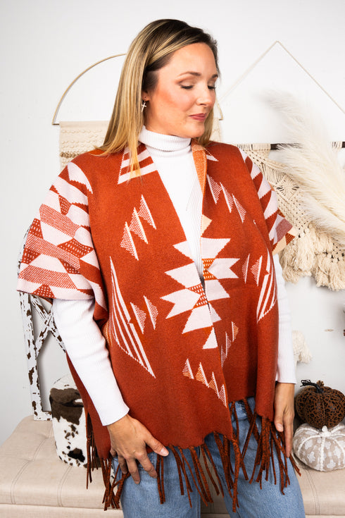 Anchorage Ruana, Rust