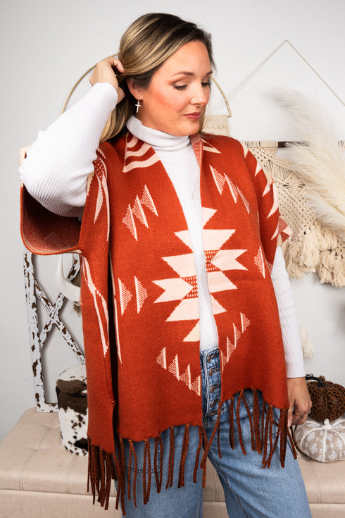 Anchorage Ruana, Rust