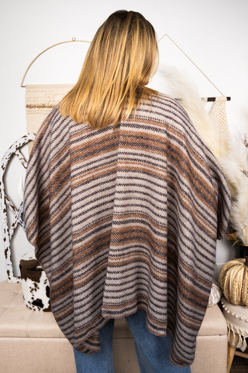 Denver Dusk Ruana, Brown