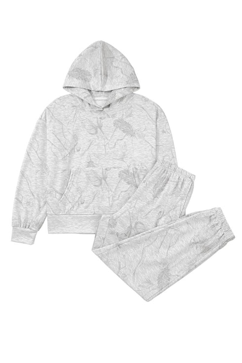 Hidden Trail Light Gray Hoodie and Pants Set