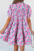 Summer Fields Pink Floral Half Button Mini Dress