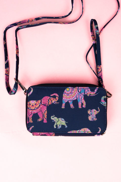 Thailand Tusks Crossbody Organizer Clutch