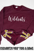 Youth Maroon You Design It Embroidered Side Bows Heavy-weight Crew Sweatshirt *Customize Your Text and Bows