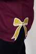 Youth Maroon You Design It Embroidered Side Bows Heavy-weight Crew Sweatshirt *Customize Your Text and Bows