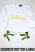 Youth White You Design It Embroidered Side Bows Heavy-weight Crew Sweatshirt *Customize Your Text and Bows
