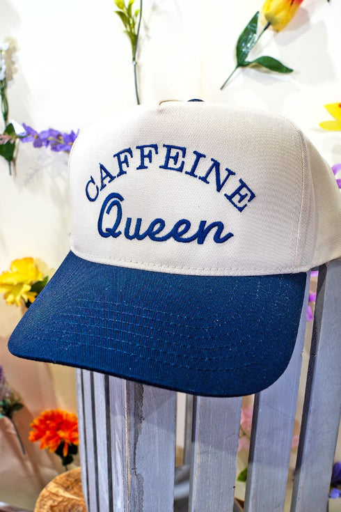 Caffeine Queen Embroidered Five Panel Twill Cap