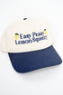 Easy Peasy Lemon Squeezy Embroidered Five Panel Twill Cap