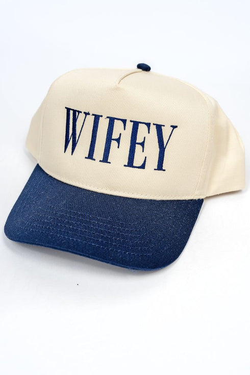 Wifey Embroidered Five Panel Twill Cap