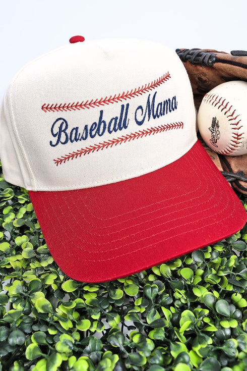Stitches Baseball Mama Embroidered Five Panel Twill Cap