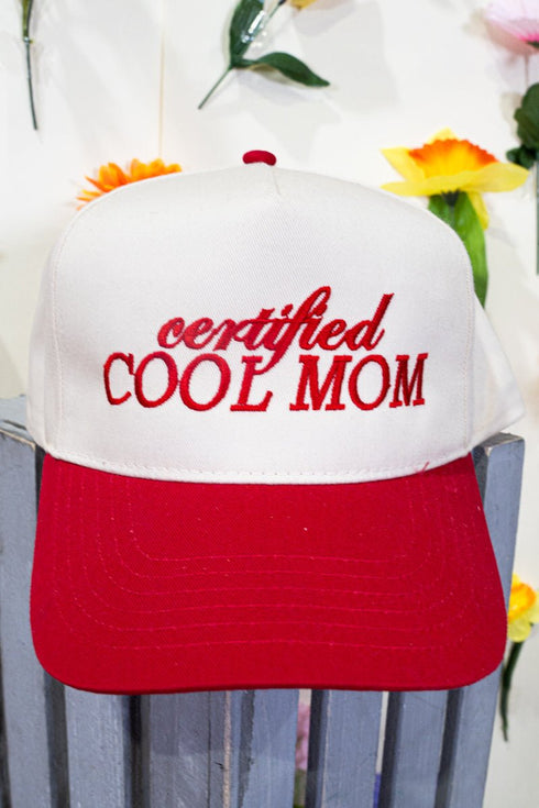 Certified Cool Mom Embroidered Five Panel Twill Cap