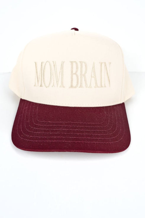 Mom Brain Embroidered Five Panel Twill Cap