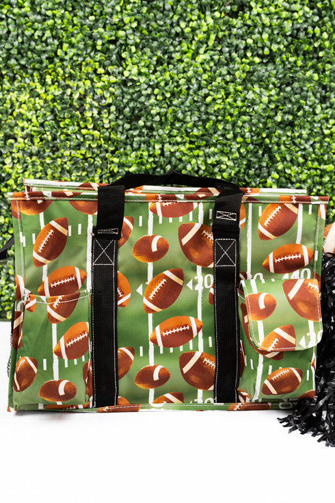 The Gridiron Utility Tote with Black Trim