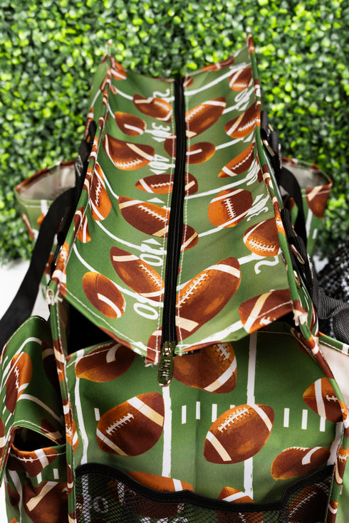 The Gridiron Utility Tote with Black Trim