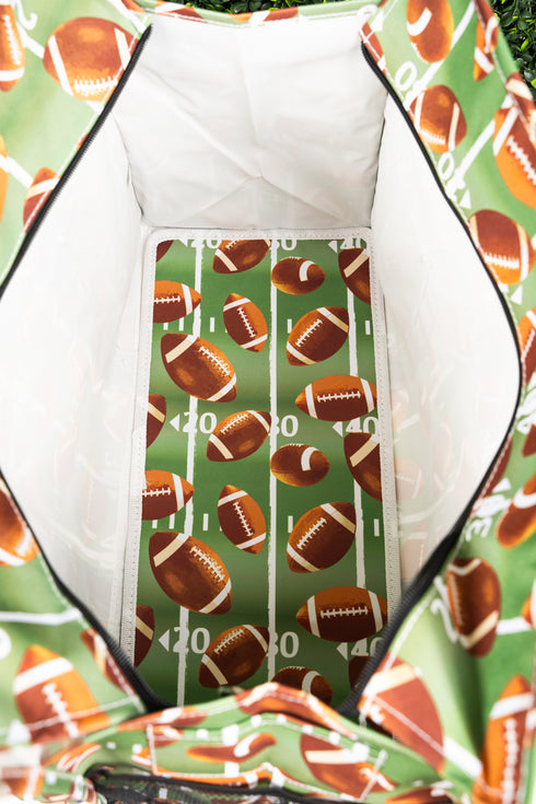The Gridiron Utility Tote with Black Trim
