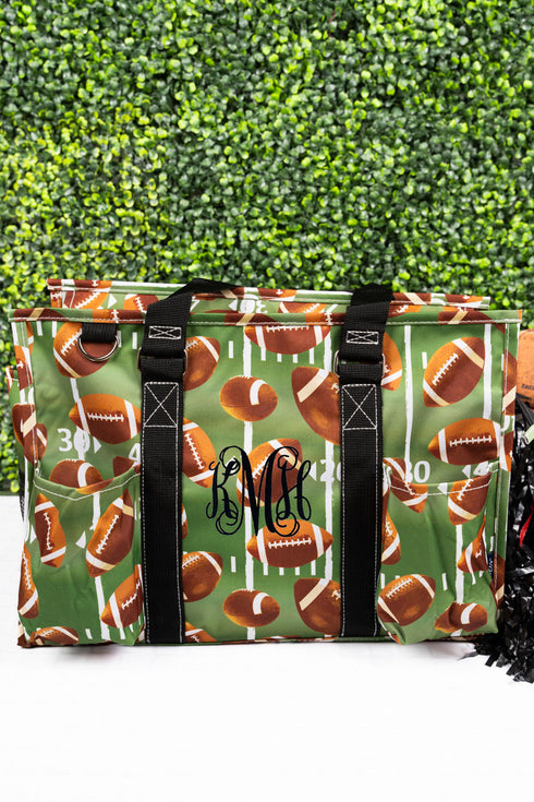 The Gridiron Utility Tote with Black Trim