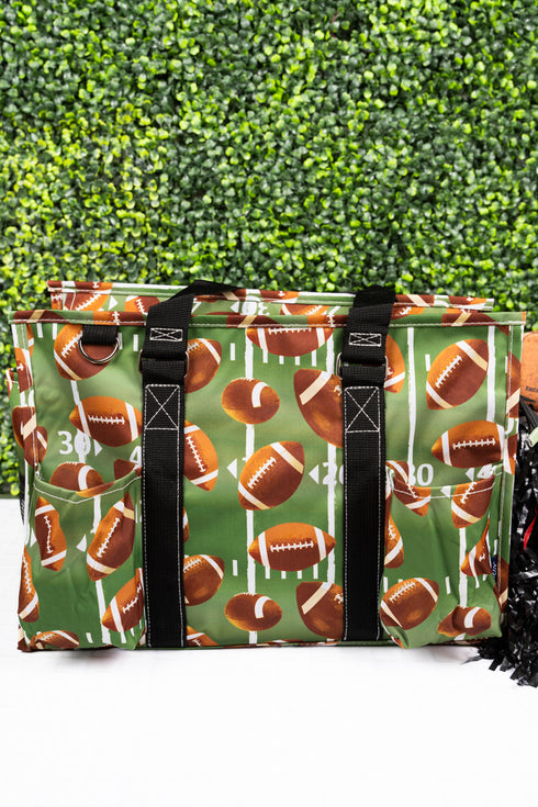 The Gridiron Utility Tote with Black Trim