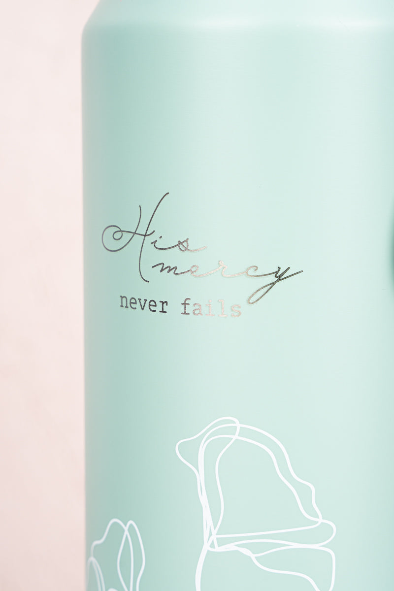 Mercy Hazy Teal Stainless Steel Water Bottle