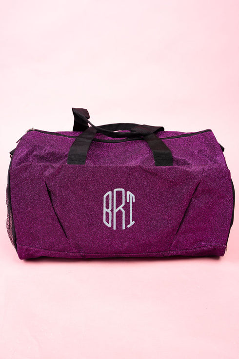 Purple Glitz & Glam Duffle Bag with Shoe Compartment