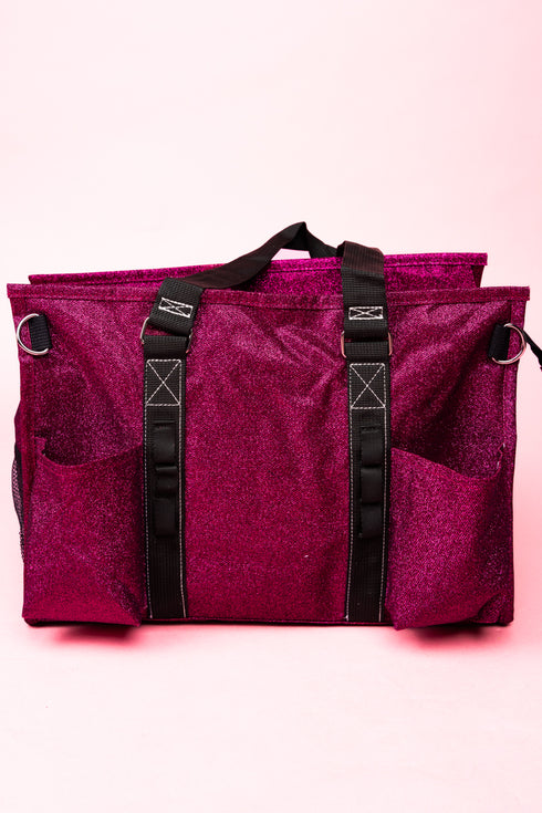 Hot Pink Glitz & Glam Get Organized Tote