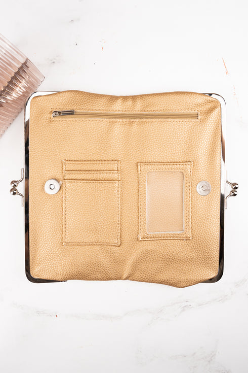 Twice as Nice Clutch Wallet in Gold