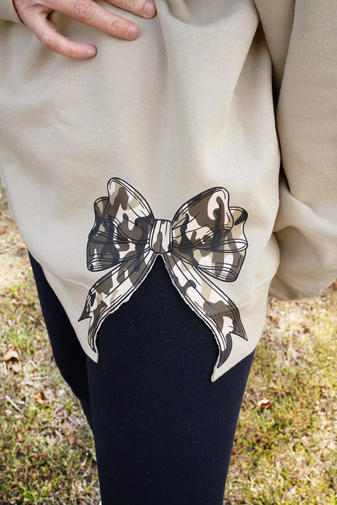 Side Bows He's Hunting Heavy-weight Crew Sweatshirt