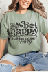 Black Be Happy Comfort Colors Adult Ring-Spun Cotton Tee
