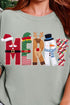 Christmas Characters Merry Comfort Colors Adult Ring-Spun Cotton Tee