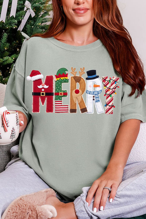 Christmas Characters Merry Comfort Colors Adult Ring-Spun Cotton Tee