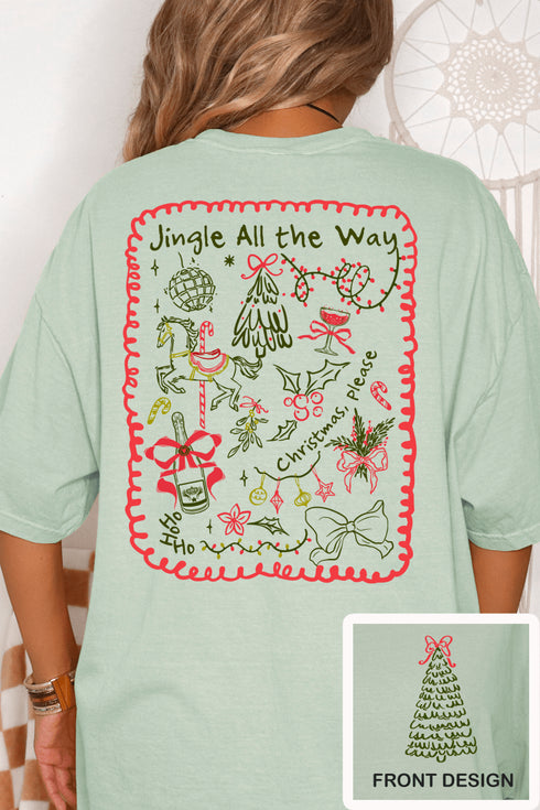 Christmas, Please Front & Back Comfort Colors Adult Ring-Spun Cotton Tee