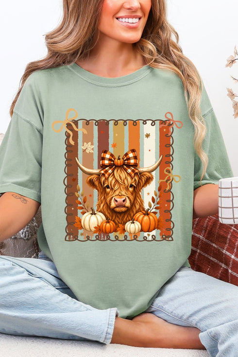 Highland In Autumn Comfort Colors Adult Ring-Spun Cotton Tee
