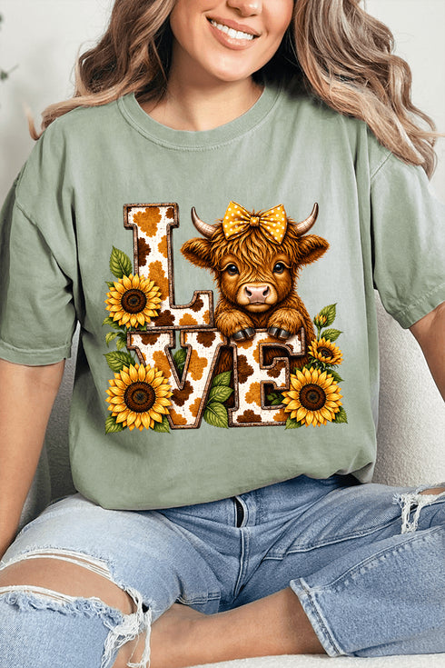 Little Highland Love Comfort Colors Adult Ring-Spun Cotton Tee