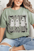 Spooky Season Gingham & Ghosts Comfort Colors Adult Ring-Spun Cotton Tee