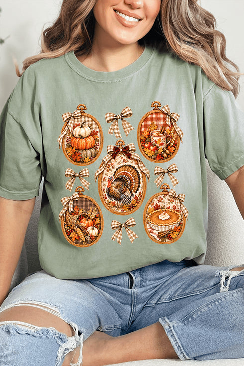 Thanksgiving Portraits Comfort Colors Adult Ring-Spun Cotton Tee