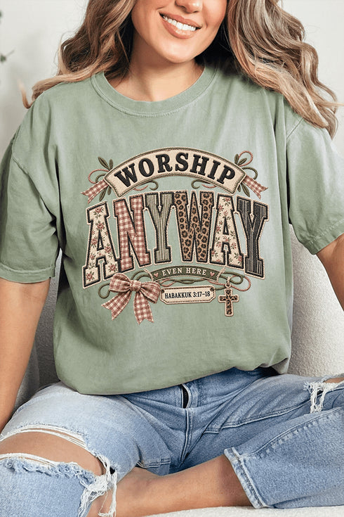 Worship Anyway Comfort Colors Adult Ring-Spun Cotton Tee