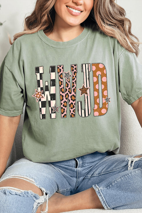 WWJD Pattern Pop Comfort Colors Adult Ring-Spun Cotton Tee