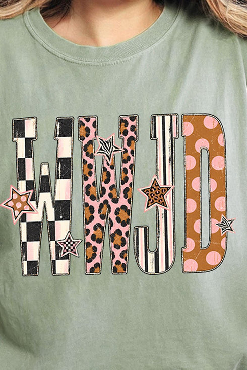 WWJD Pattern Pop Comfort Colors Adult Ring-Spun Cotton Tee