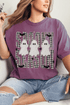 Spooky Season Gingham & Ghosts Comfort Colors Adult Ring-Spun Cotton Tee