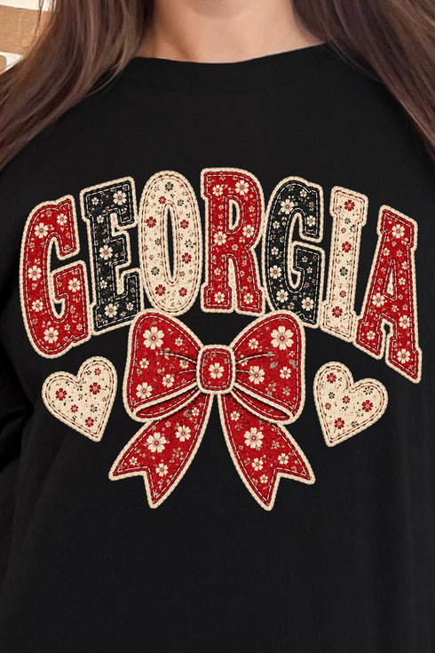 Georgia Blooming Bow Comfort Colors Adult Ring-Spun Cotton Tee