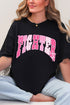 Pink Polka Pop Fighter Comfort Colors Adult Ring-Spun Cotton Tee