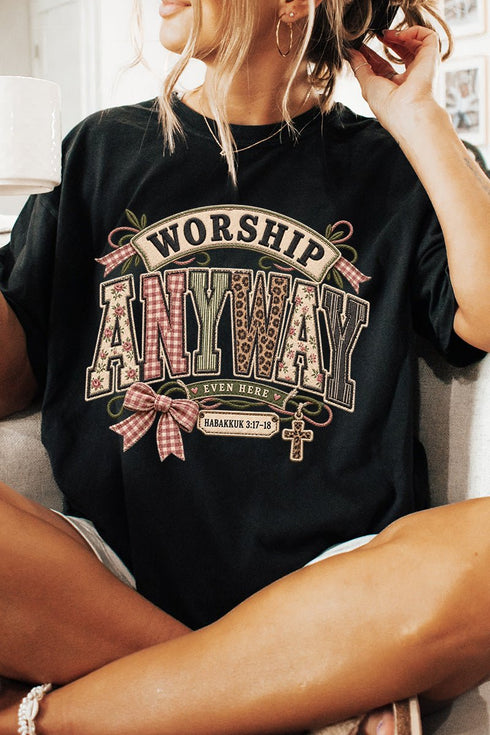 Worship Anyway Comfort Colors Adult Ring-Spun Cotton Tee