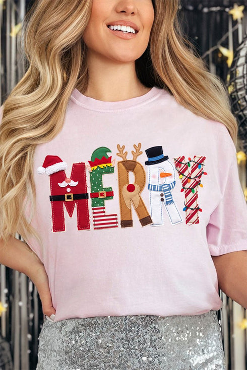 Christmas Characters Merry Comfort Colors Adult Ring-Spun Cotton Tee