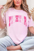 Pink Polka Pop Fighter Comfort Colors Adult Ring-Spun Cotton Tee