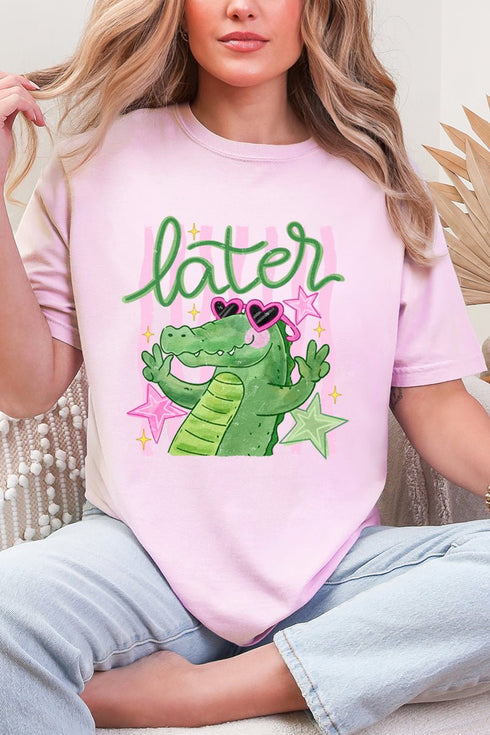 Preppy Later Gator Comfort Colors Adult Ring-Spun Cotton Tee