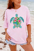 Seaside Sparkle Turtle Comfort Colors Adult Ring-Spun Cotton Tee
