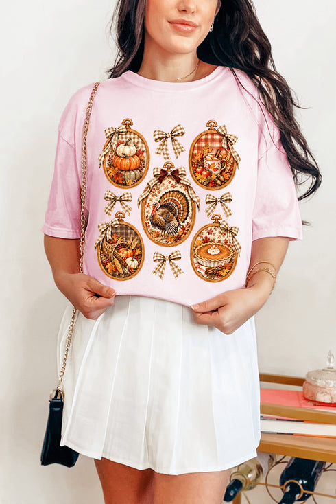 Thanksgiving Portraits Comfort Colors Adult Ring-Spun Cotton Tee