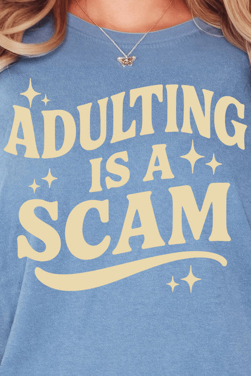 Adulting Is A Scam Comfort Colors Adult Ring-Spun Cotton Tee