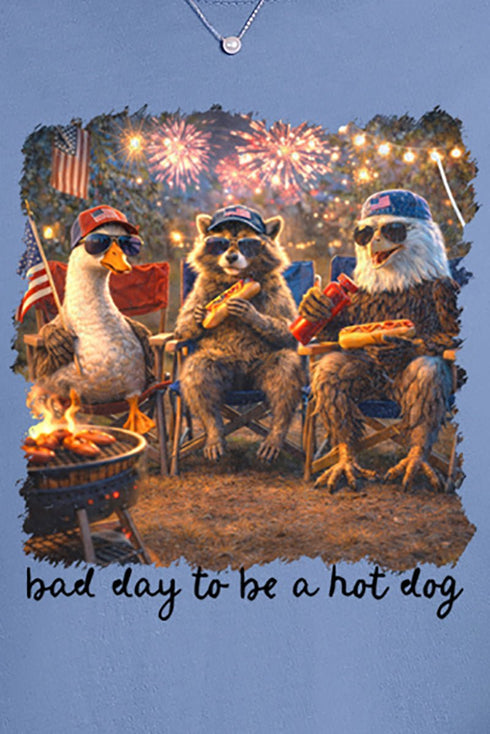 Patriotic Trio Hot Dog Comfort Colors Adult Ring-Spun Cotton Tee