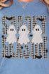 Spooky Season Gingham & Ghosts Comfort Colors Adult Ring-Spun Cotton Tee