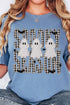 Spooky Season Gingham & Ghosts Comfort Colors Adult Ring-Spun Cotton Tee