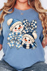 Winter Check Snowmen Comfort Colors Adult Ring-Spun Cotton Tee